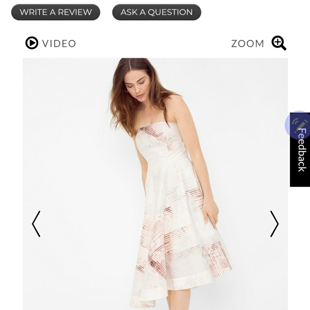 Strapless, Assymetrical Party Dress